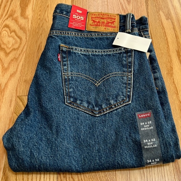New! Levi’s mens SZ 34/32 regular blue jeans. - Picture 3 of 9